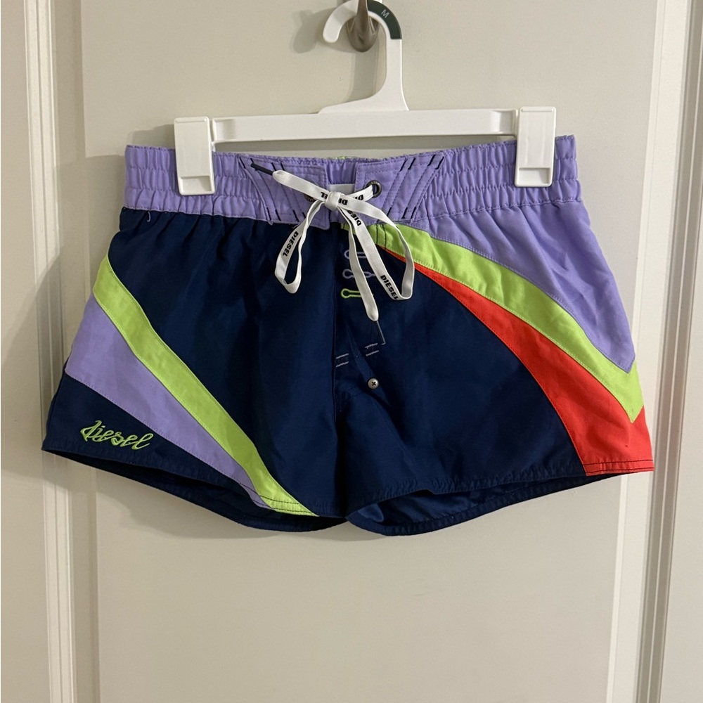 Diesel Men’s Coralrif Swirl Swim Shorts Navy - small